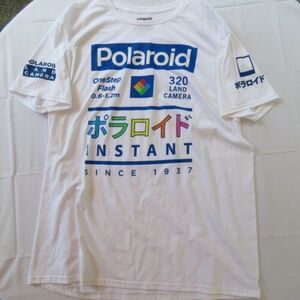 Polaroid 320 Land Camera since 1937 Short Sleeve White Graphic T-shirt
